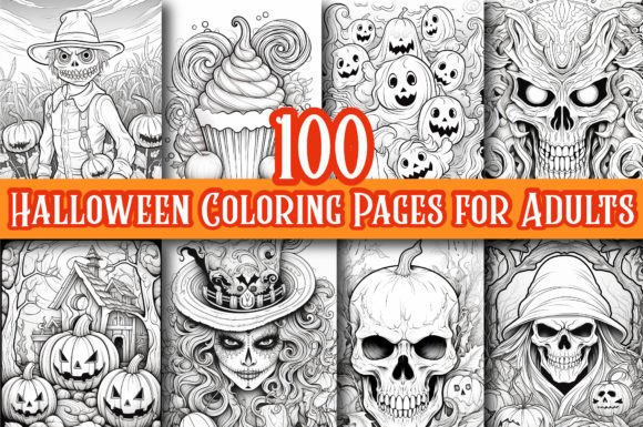 Download 100 Halloween Coloring Pages for Adult - Premium Resources