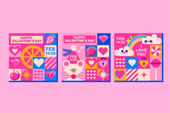 Download 3 Incredibly Cute Valentine's Day Cards - Premium Resources
