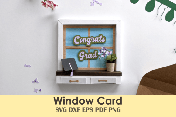 Download Window Greeting Card with Orchid - Premium Resources