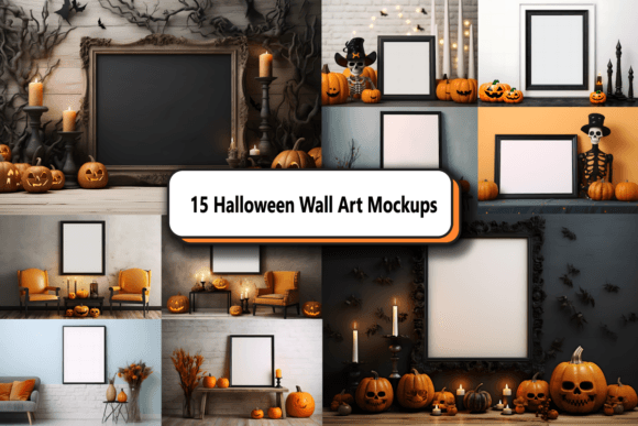 Download Halloween Wall Art Mockup Bundle - Premium Resources