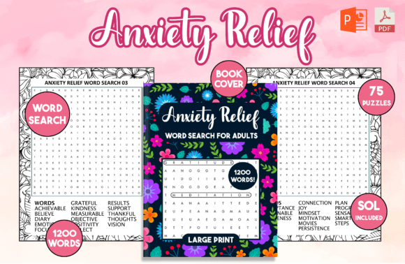 Download Anxiety Relief Word Search for Adults - Anxiety relief Collection