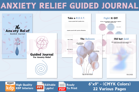 Download Anxiety Relief Guided Journal | KDP - Anxiety relief Collection